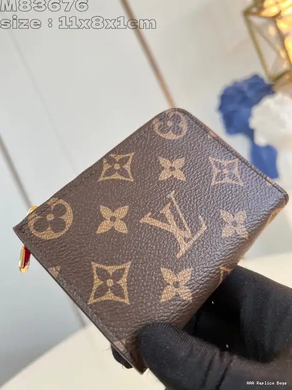Aaa replica bags Noa Vuitton Compact Louis Wallet-11*8.5*1.5CM 0524